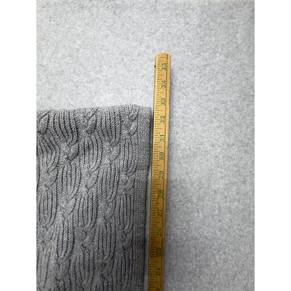Nordstrom Scarf Womens One‎ Size Gray Cable Cable Knit Wool Cashmere Winter Soft - Picture 6 of 9